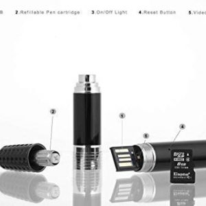 V.T.I Silver 1080P HD Pen Surveillance Hidden Camera