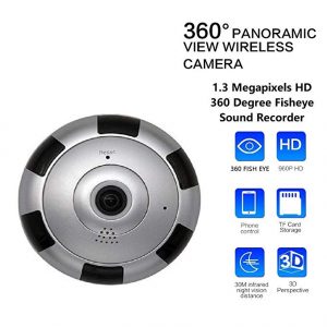 V.T.I. HD Fisheye Panoramic Security Wireless IP Camera - 360° Wide  Viewing Angle with Remote View