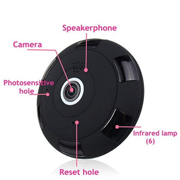 V.T.I. HD Fisheye Panoramic Security Wireless IP Camera - 360° Wide - Image 4