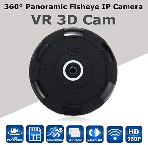 V.T.I. HD Fisheye Panoramic Security Wireless IP Camera - 360° Wide