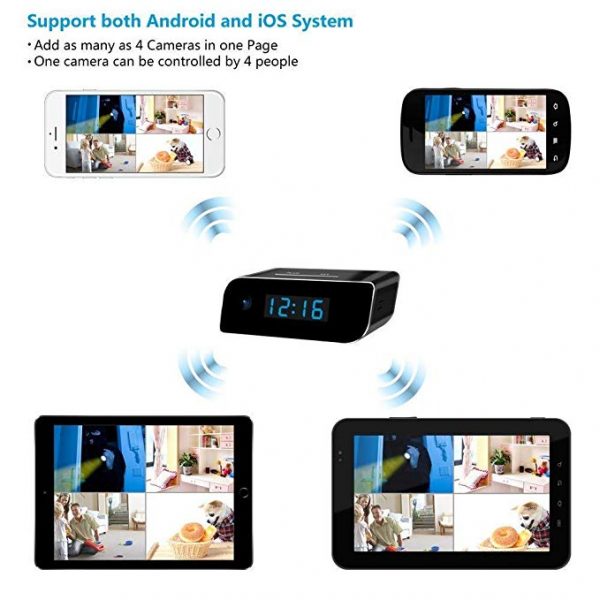 V.T.I. HD WiFi Mini Hidden Alarm Clock Spy Security and Surveillance Camera - Image 3