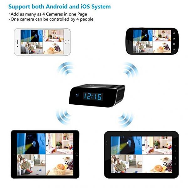 V.T.I. HD WiFi Mini Hidden Alarm Clock Spy Security and Surveillance Camera - Image 4
