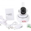 V.T.I. IP Dual Antenna WiFi Enabled Wireless Indoor Security Camera with Night Vision