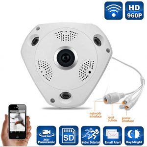 V.T.Eye Security 960p Fisheye Panoramic 360° Wireless WiFi HD IP Security Camera