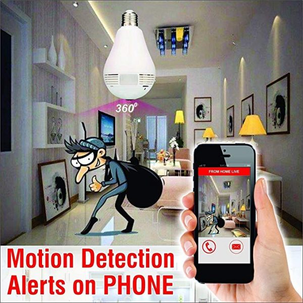 V.T.Eye Security Wireless Panoramic Bulb 360° View IP Camera with Remote Monitoring - Image 6
