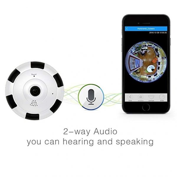 V.T.I. HD Fisheye Panoramic Security Wireless IP Camera - 360° Wide - Image 4