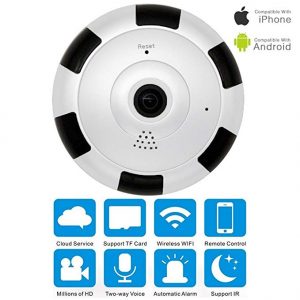 V.T.I. HD Fisheye Panoramic Security Wireless IP Camera - 360° Wide