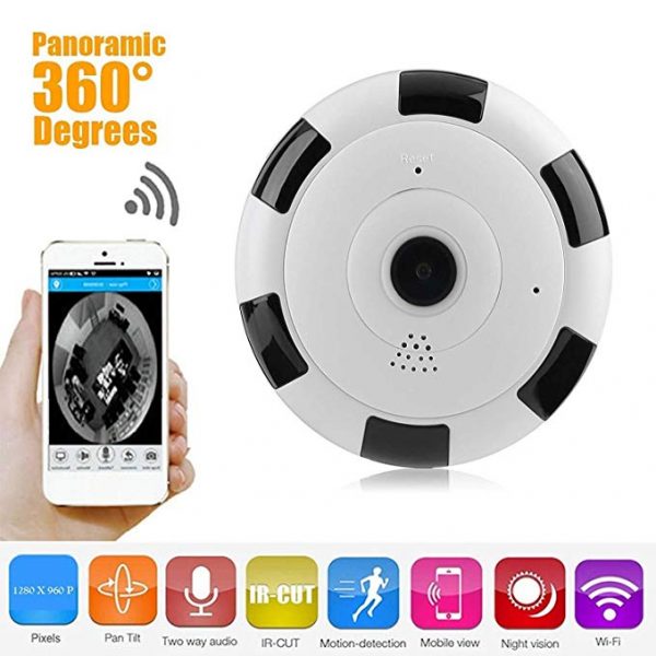 V.T.I. HD Fisheye Panoramic Security Wireless IP Camera - 360° Wide - Image 7