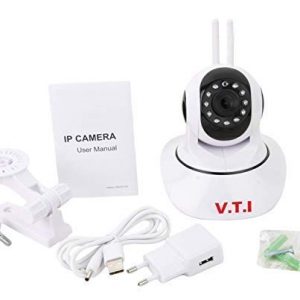 V.T.I. Dual Antenna WiFi Enabled Wireless Indoor Security Camera with Night Vision
